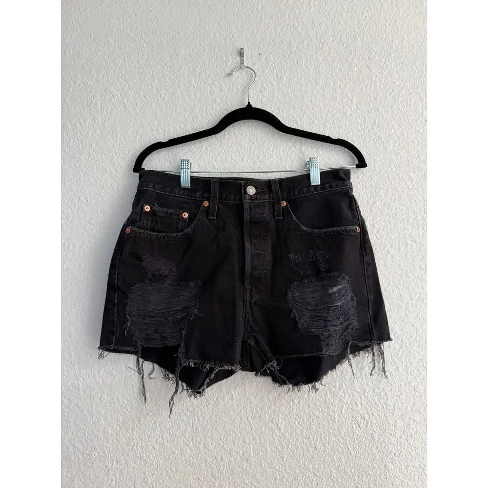 Levi’s 501 Jean Shorts Size 28 - Picture 3 of 5